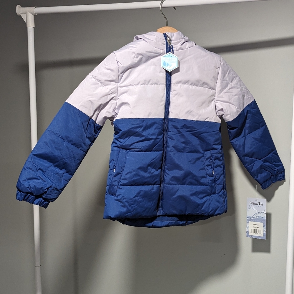 Whales Tail Outerwear Girls 6X Blue and White With Inside Name Tage